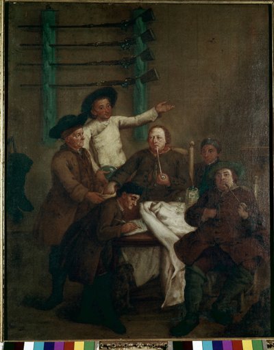 Hunting in the Valley: The Draw of Names by Pietro Longhi