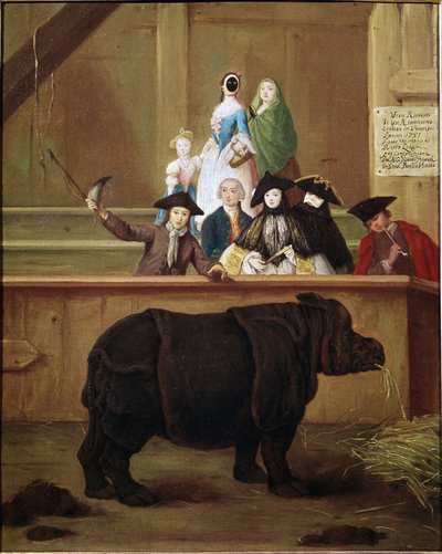 Rhinoceros: exhibition of Clara, Indian rhinoceros by Pietro Longhi