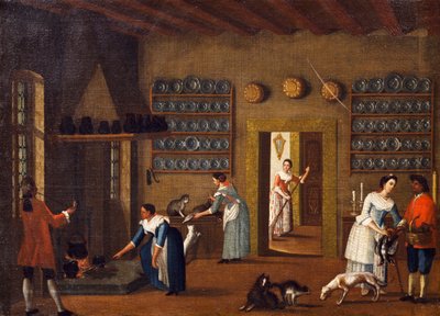 The Kitchen in the Villa by Pietro Longhi