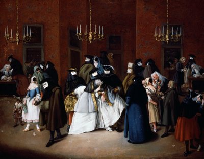 The Ridotto of Venice by Pietro Longhi