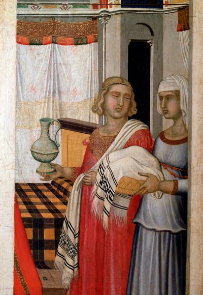 Birth of the Virgin (detail) by Pietro Lorenzetti
