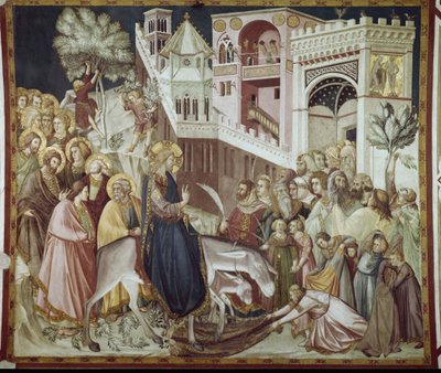 Entry of Christ into Jerusalem by Pietro Lorenzetti