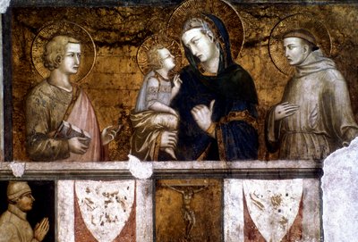 Madonna and Child between St Francis and St John the Evangelist by Pietro Lorenzetti