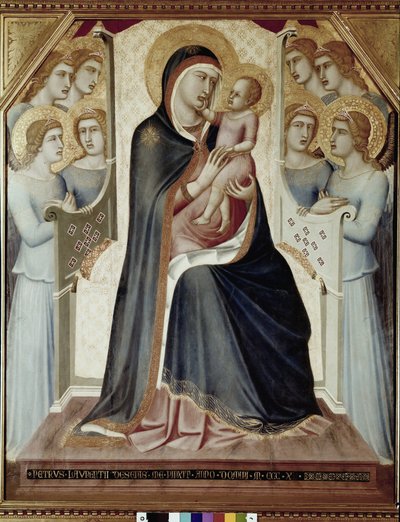Madonna and the Child on the Throne with Angels by Pietro Lorenzetti