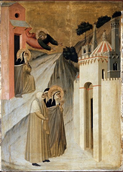 Saint Humility Arrives in Florence (detail) by Pietro Lorenzetti
