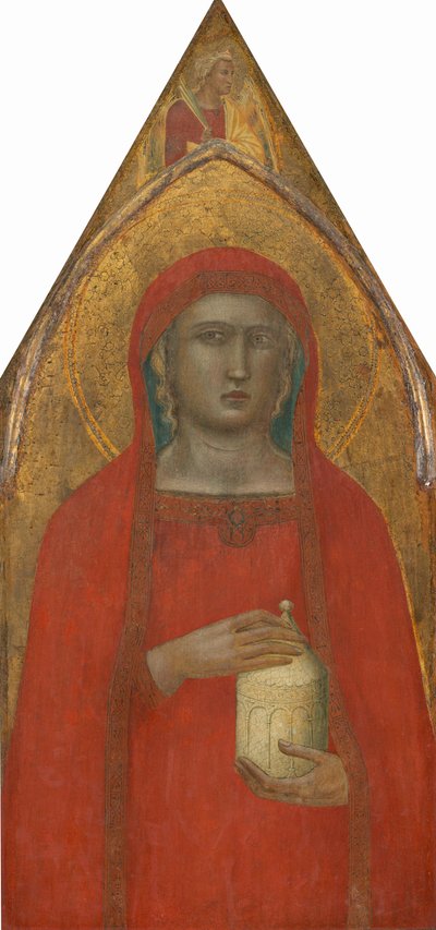Saint Mary Magdalene, with an Angel by Pietro Lorenzetti