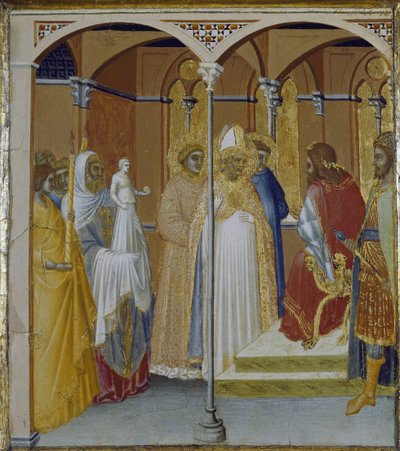 St. Sabina of Spolete before the governor of Tuscany Venustiano by Pietro Lorenzetti