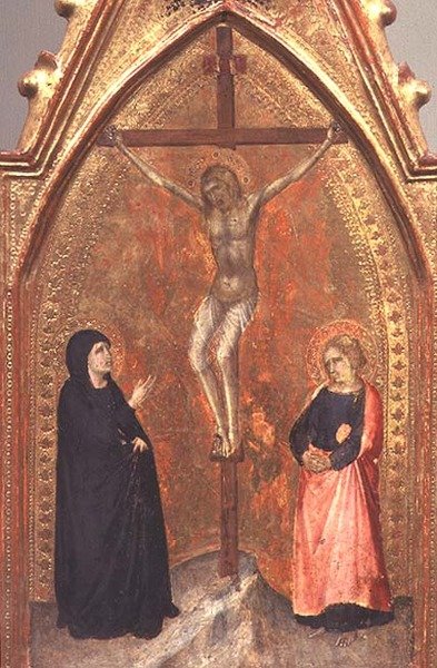 The Crucifixion with the Virgin Mary and John the Theologian by Pietro Lorenzetti