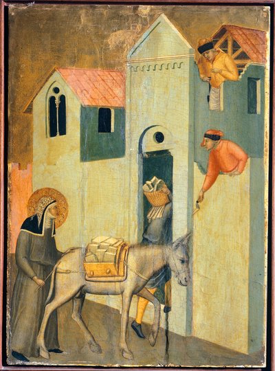 The Blessed Goes Begging the Materials to Build the Monastery by Pietro Lorenzetti