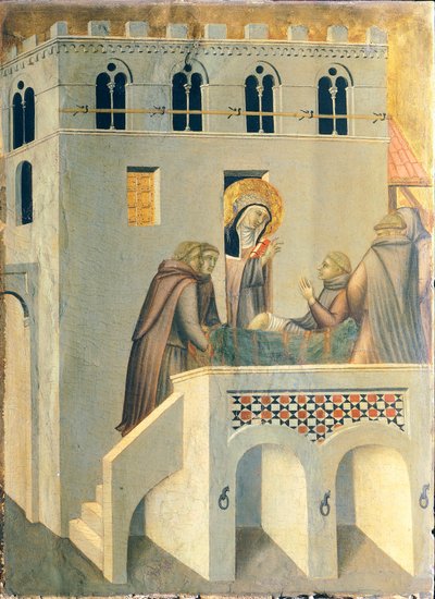 The Blessed Heals the Foot of a Monk of Vallombrosa Abbey by Pietro Lorenzetti