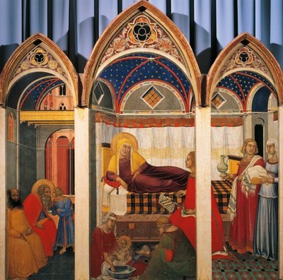 Triptych of the Nativity of the Virgin by Pietro Lorenzetti