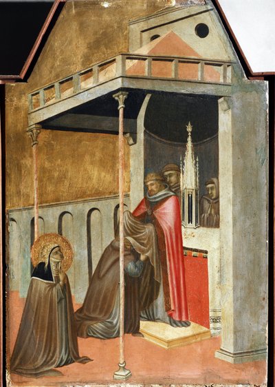 Ugolotti Takes the Monastic Habit (detail) by Pietro Lorenzetti