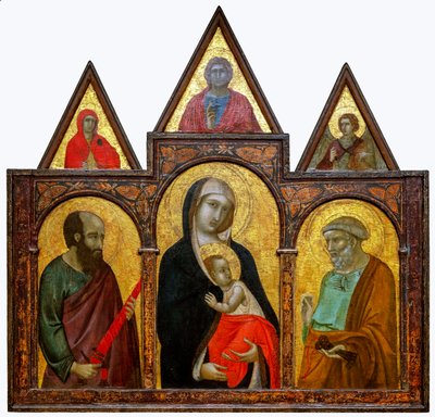 Virgin and Child with Saints Paul and Peter, 1310-20 by Pietro Lorenzetti