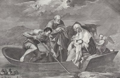 The Flight into Egypt, with the Holy Family in a Boat by Pietro Monaco