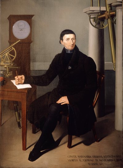 Portrait of Barnaba Oriani, Astronomer by N. Carducci. 19th century painting by Pietro Narducci