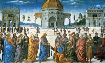 Delivery of the Keys to Saint Peter, 1481 by Pietro Perugino