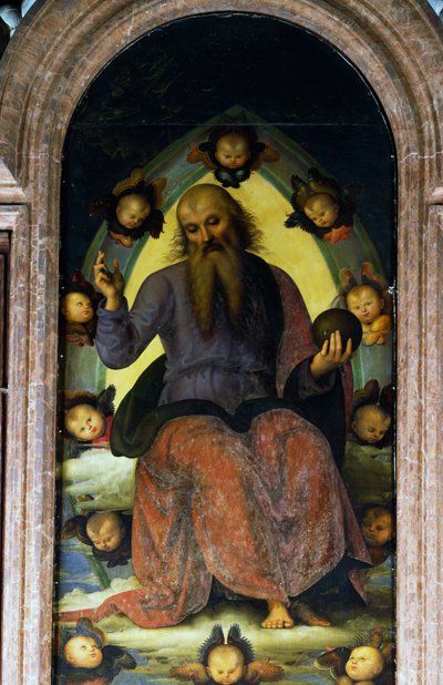 God the Father Blessing (detail) by Pietro Perugino