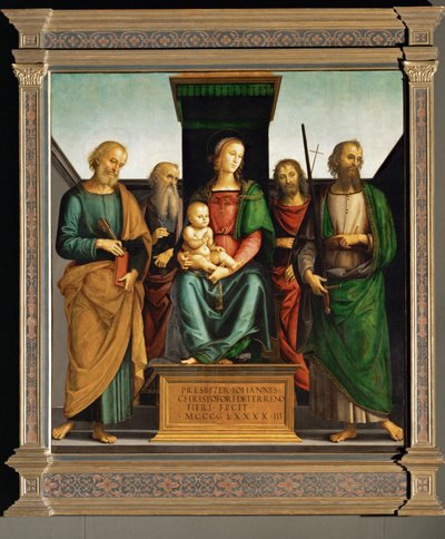 Madonna with Saints Peter, John Evangelist, John Baptist and Paul by Pietro Perugino