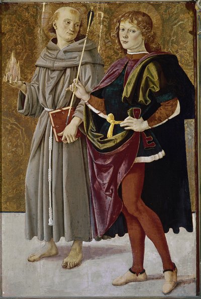 St. Bernardine of Feltre and St Sebastian by Pietro Perugino