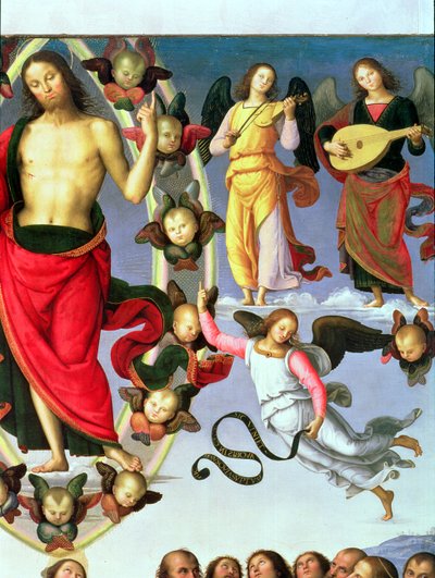 The Ascension of Christ (detail) by Pietro Perugino