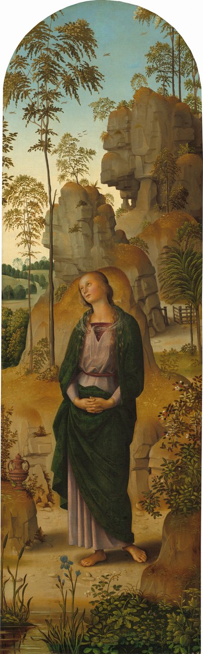The Crucifixion with the Virgin, Saint John, Saint Jerome, and Saint Mary Magdalene by Pietro Perugino