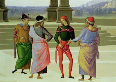 The Marriage of the Virgin (detail) by Pietro Perugino