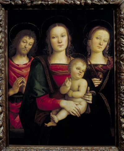 The Virgin and Child Surrounded by Saint John the Baptist and Saint Catherine by Pietro Perugino