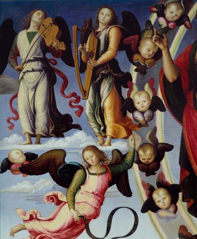 The ascension of Christ (detail) by Pietro Perugino