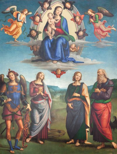 Virgin with Child in Glory with Saints by Pietro Perugino