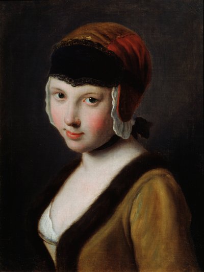 A Girl with a Black Mask by Pietro Antonio Rotari