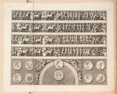 Reliefs on the Arch of Septimius Severus in Rome by Pietro Sante Bartoli