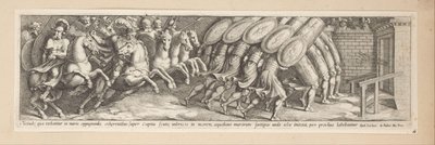 Soldiers in Attack (History of Emperor Constantine) by Pietro Sante Bartoli