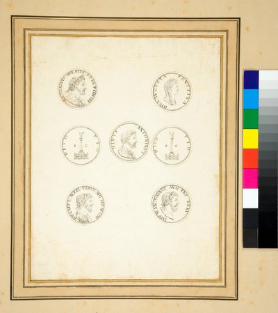 Coins Showing the Column of Antoninus Pius by Pietro Santi Bartoli