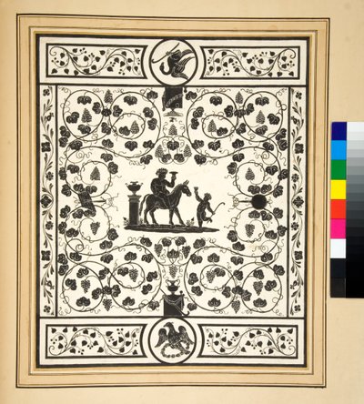 Copy of a Mosaic Pavement, Pavimento di Bacco del Palazzo di Augusto by Pietro Santi Bartoli