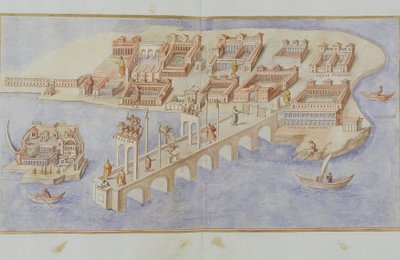 Harbour Scene by Pietro Santi Bartoli