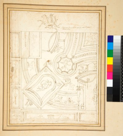 Ornament of an ancient room all in stucco bas-relief by Pietro Santi Bartoli