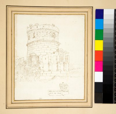 Pen Sketch of the Tomb of the Plautii by Pietro Santi Bartoli