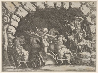 Pluto Entering the Underworld by Pietro Santi Bartoli