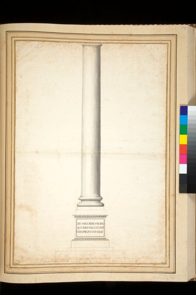 The column of Antoninus Pius shown as restored by Pietro Santi Bartoli