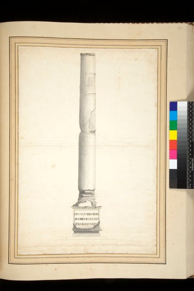 The column of Antoninus Pius (before restoration) by Pietro Santi Bartoli