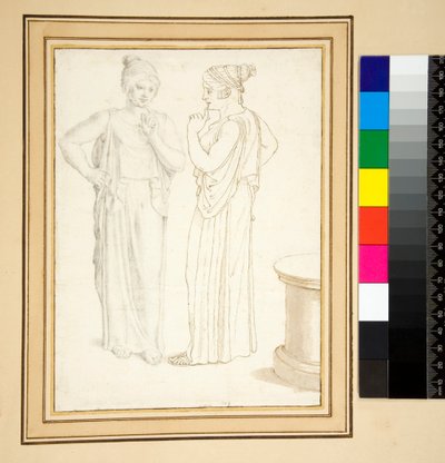 Two views of a bronze statuette by Pietro Santi Bartoli