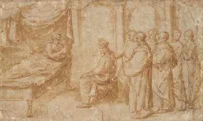 Solomon at the Deathbed of King David by Pietro Santo Bartoli