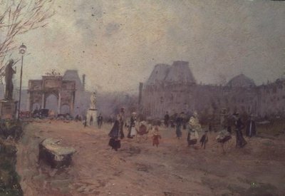 View of the Tuileries Gardens, Paris by Pietro Scoppetta