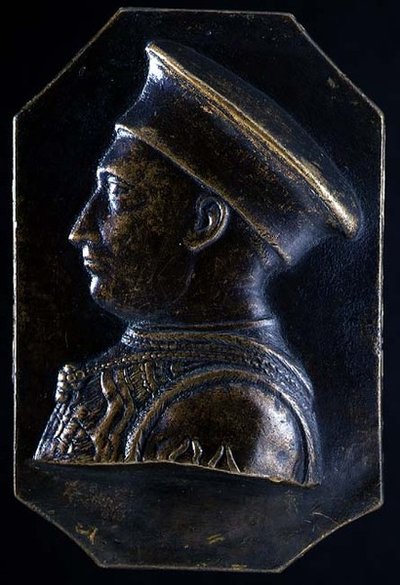 Plaque of Ludovico Gonzaga (recto) by Pietro Tafano