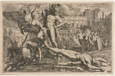 Achilles Dragging the Body of Hector by Pietro Testa