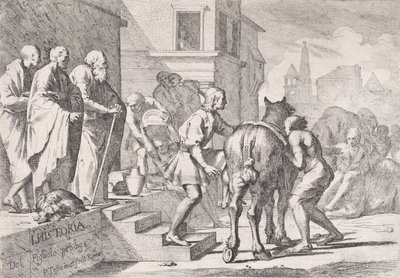 The Departure of the Prodigal Son, Shown About to Mount a Horse, from a Series of Four by Pietro Testa