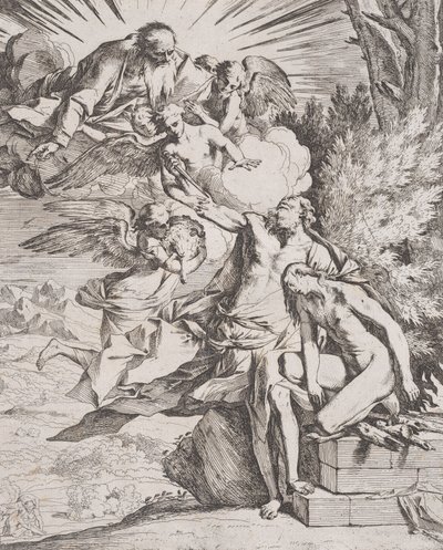 The sacrifice of Isaac by his father Abraham, ca. 1640-42 by Pietro Testa