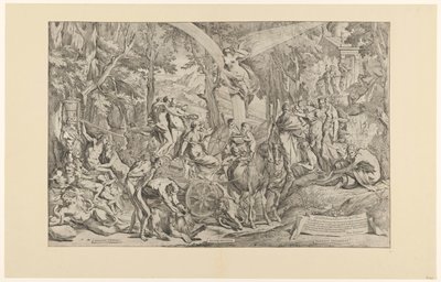 Triumph of painting on Parnassus by Pietro Testa