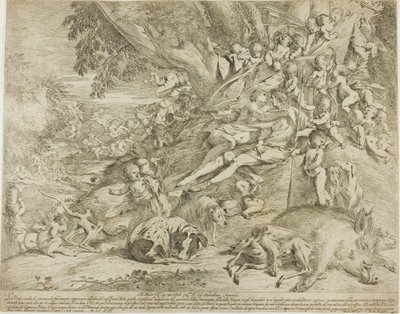 Venus and Adonis by Pietro Testa
