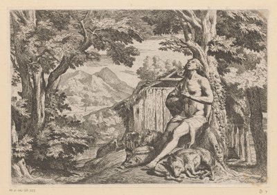 Prodigal Son as Swineherd (series title: Story of the Prodigal Son) by Pietro Testa